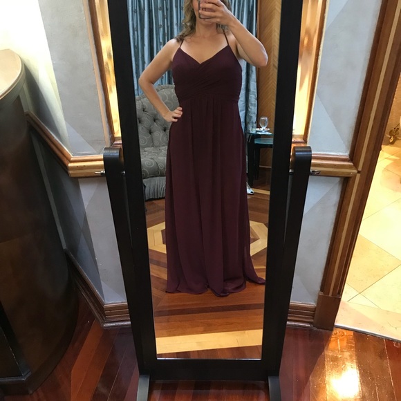 Bill Levkoff bridesmaids dress style #7020 in wine - Picture 2 of 2